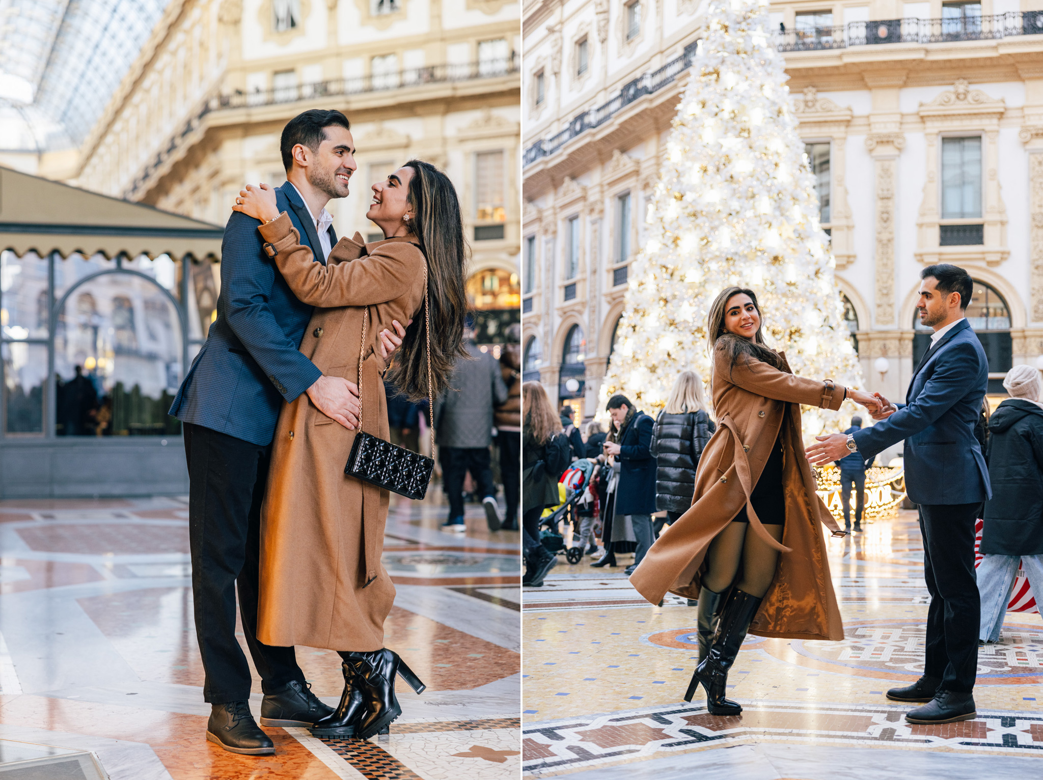 Ritratto fotografico di una proposta di matrimonio a Milano